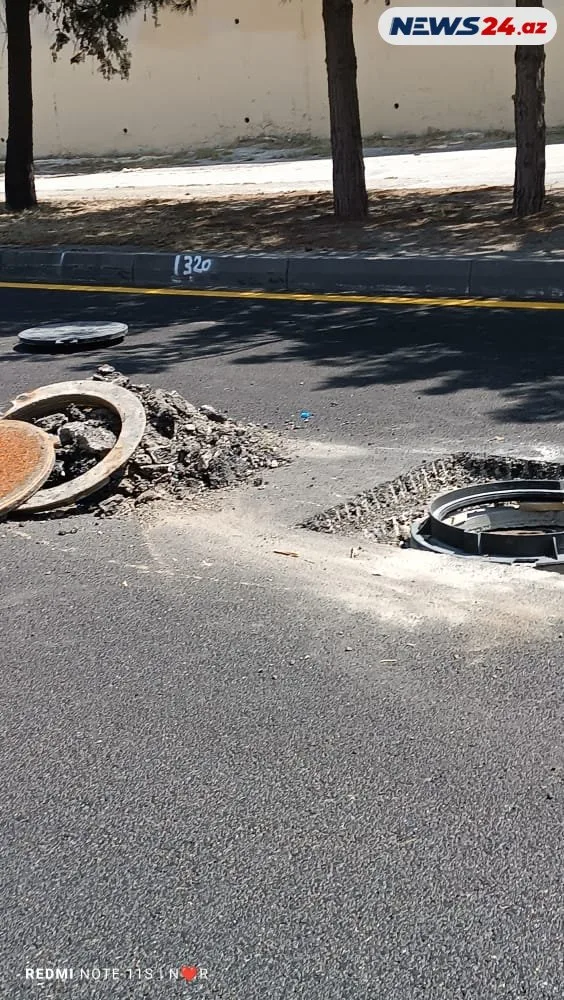 3 gün əvvəl asfalt çəkdilər, bu gün sökdülər - -SƏBƏB-FOTO/VİDEO