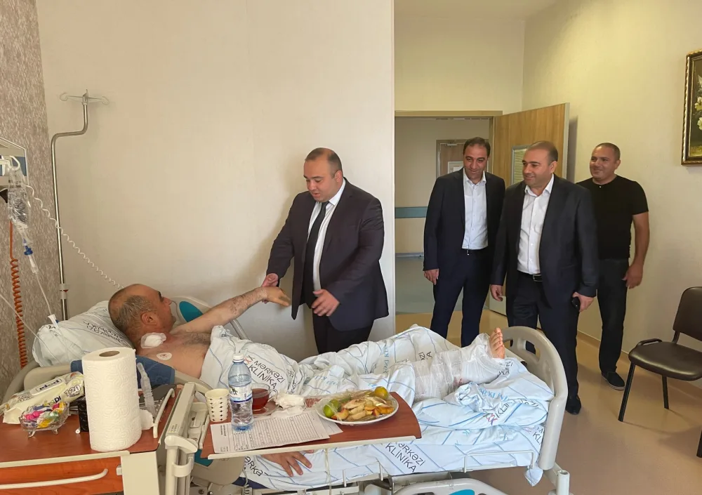 Minaya düşən polkovnikin xəstəxanadan görüntüləri yayımlandı- - FOTO
