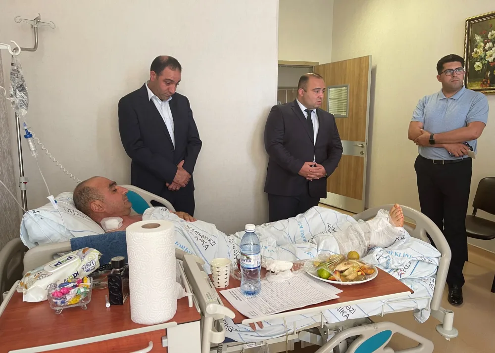 Minaya düşən polkovnikin xəstəxanadan görüntüləri yayımlandı- - FOTO