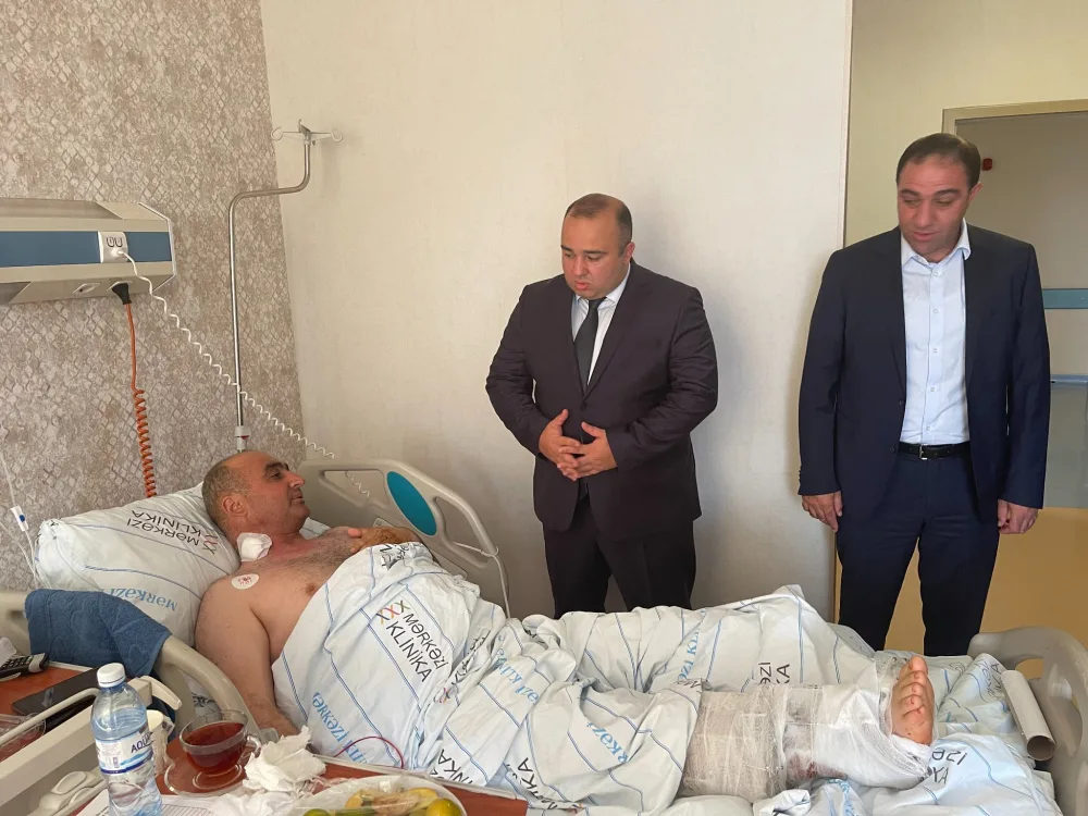 Minaya düşən polkovnikin xəstəxanadan görüntüləri yayımlandı- - FOTO