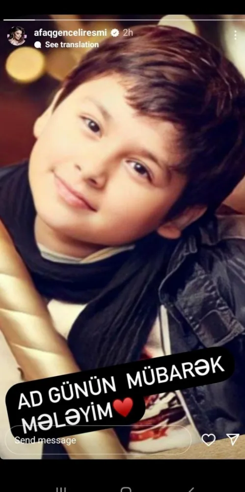 Afaq Gəncəlidən 12 yaşında vəfat edən oğlu ilə bağlı paylaşım - FOTO