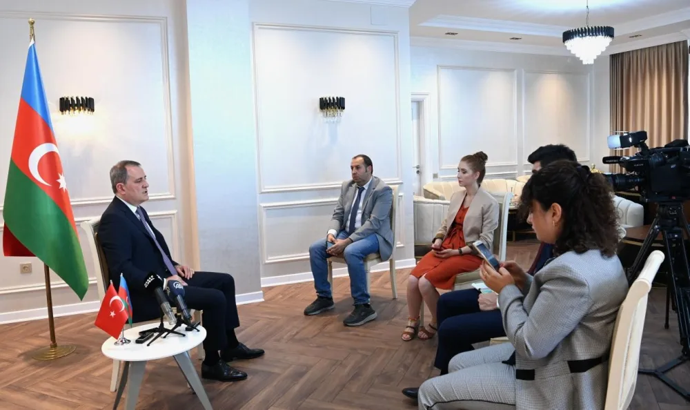 Ceyhun Bayramov Türkiyə KİV-nə müsahibə verdi - FOTO