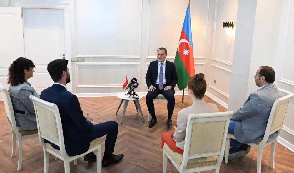Ceyhun Bayramov Türkiyə KİV-nə müsahibə verdi - FOTO