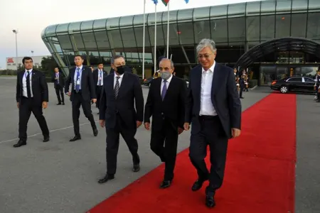 Tokayevin Azərbaycana səfəri başa çatdı - Foto