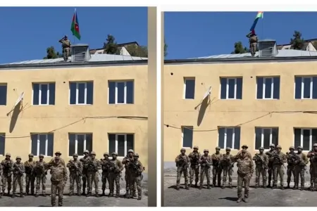 Laçında Azərbaycan Bayrağı ucaldıldı