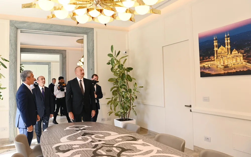 Prezident İtaliyada yeni səfirlik binasının açılışında - FOTO - YENİLƏNİB