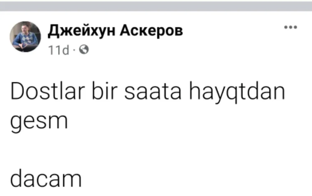 Salatın Əsgərovanın oğlundan dəhşətli paylaşım - "Bir saata HƏYATDAN GEDƏCƏM" - FOTO