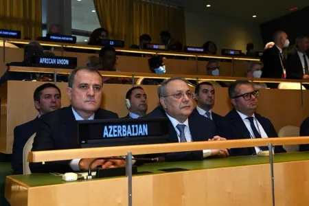 Ceyhun Bayramov BMT BA-nın 77-ci sessiyasının açılışında iştirak edir - FOTO