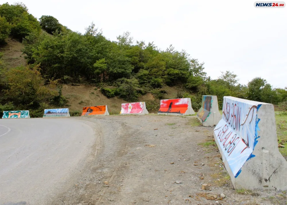 Lerik gənclərindən MARAQLI TƏŞƏBBÜS: Beton bəndlərin üzərində... - FOTO