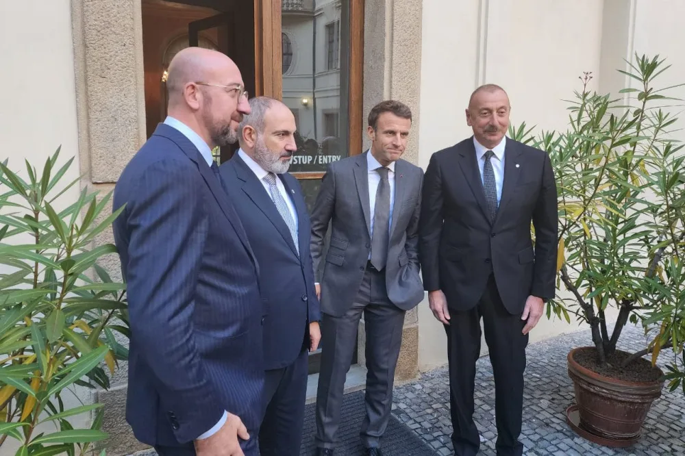 Praqada Azərbaycan, Aİ, Fransa və Ermənistan liderlərinin görüşü keçirilib - FOTO - YENİLƏNDİ