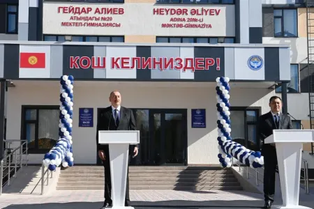 İlham Əliyev Bişkekdə kompleksin açılışında - YENİLƏNİB