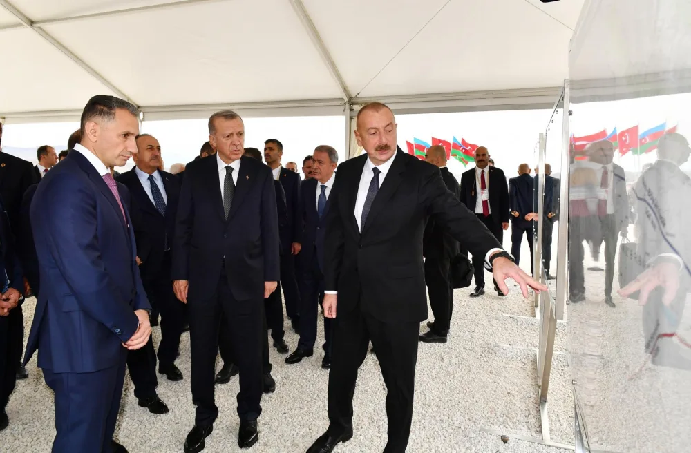 Cəbrayılda Qumlaq dəmir yolu stansiyasının təməli qoyuldu - YENİLƏNİB