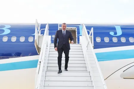 İlham Əliyev Rusiyanın Soçi şəhərinə işgüzar səfərə getdi