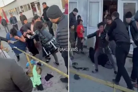 Bakıda qadınlar və uşaqlar arasında kütləvi dava - VİDEO