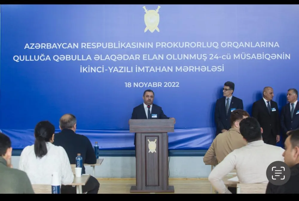 Prokurorluqda çalışmaq istəyən şəxslər imtahan verdi