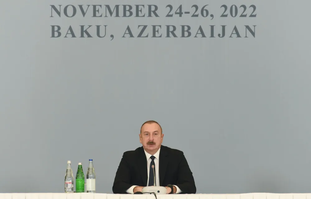 Prezident İlham Əliyev konfransda iştirak edib - YENİLƏNİB
