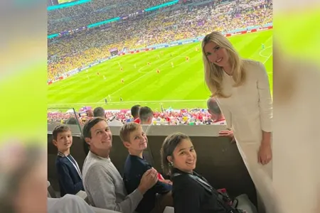 Trampın qızı Qətərdə keçirilən dünya çempionatını izlədi