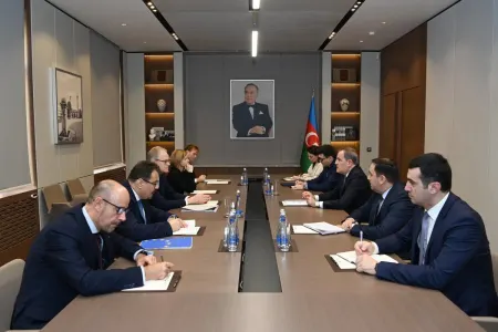 Ceyhun Bayramov Maykl Zibertlə görüşdü
