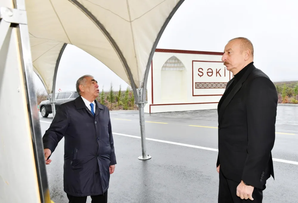 Prezident Oğuz-Şəki avtomobil yolunun açılışını etdi - YENİLƏNİB