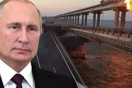 Putin hücumdan sonra təmir edilən Krım körpüsünə baş çəkdi