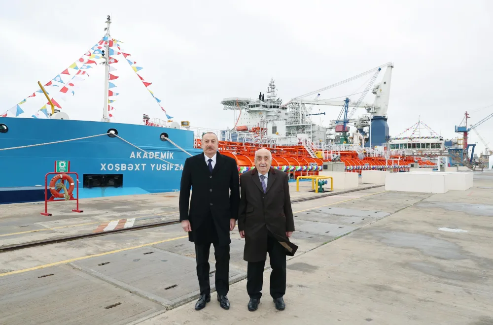 “Xoşbəxt Yusifzadə” tankeri istismara verildi - İlham Əliyev mərasimdə iştirak etdi - YENİLƏNİB