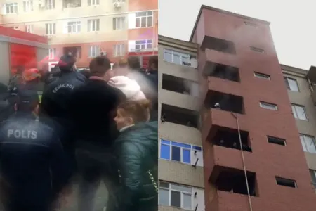 “Qobu Park”da binada yanğın başlayıb