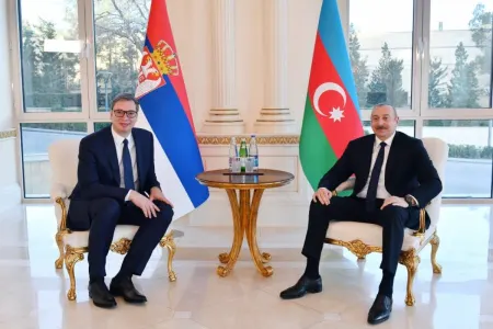 Prezident İlham Əliyevin Aleksandar Vuçiçlə təkbətək görüşü oldu
