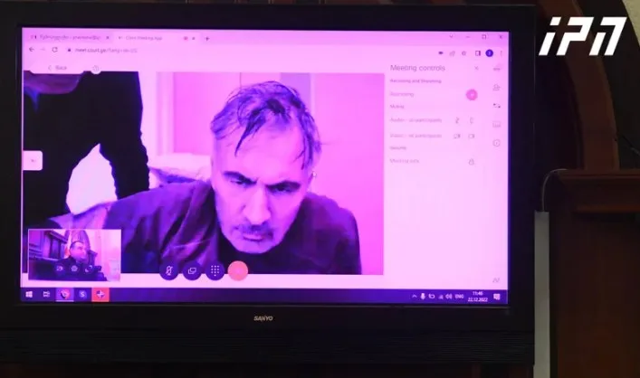 Saakaşvili məhkəməsinə klinikadan onlayn qoşuldu - -FOTOLAR