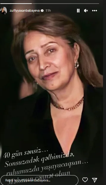 Zülfiyyə Xanbabayevaya ağır itki - FOTO