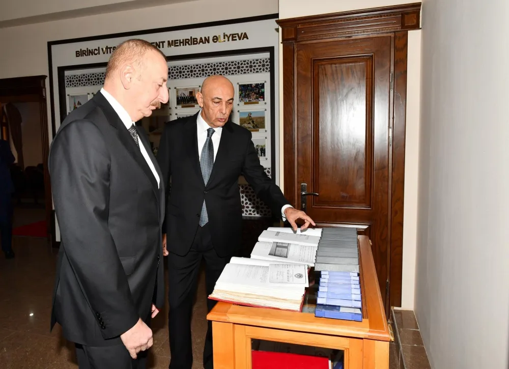 İlham Əliyev Qərbi Azərbaycan İcmasının binasında- FOTOLAR- - YENİLƏNDİ