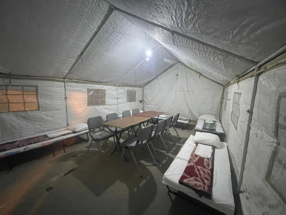 Bakıda partlayış baş verən ərazidə çadırlar qurulub - FOTO