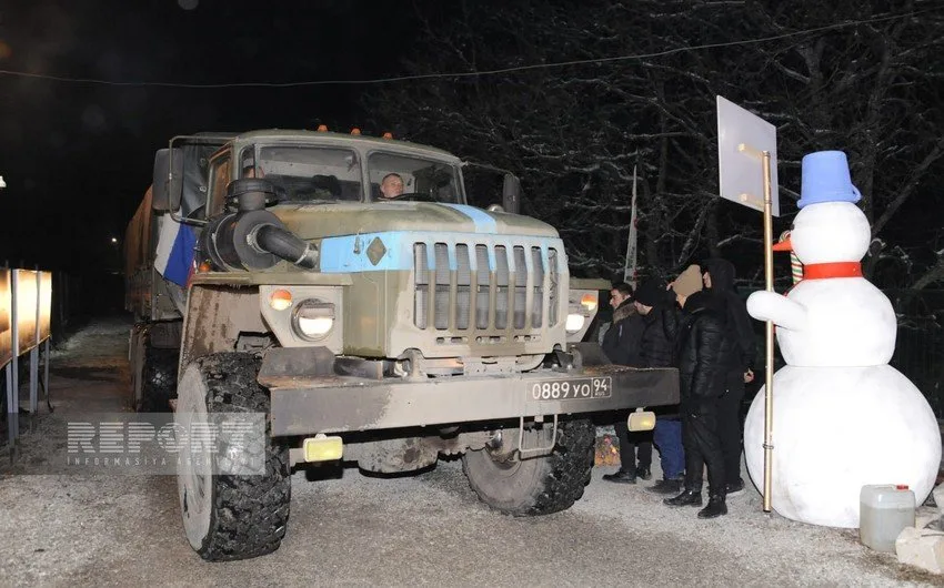 Sülhməramlıların 23 avtomobili Laçın yolundan maneəsiz keçib - FOTO