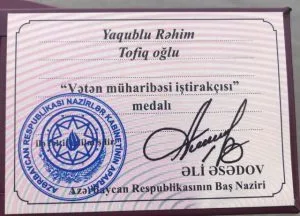 Baş nazir Əli Əsədov Tofiq Yaqublunun oğluna medal verdi - – FOTO