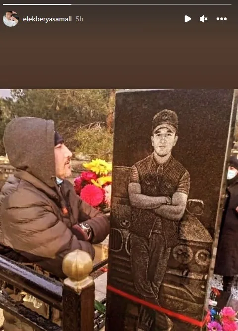 Ələkbər Yasamallı qəbiristanlıqdan - FOTO PAYLAŞDI