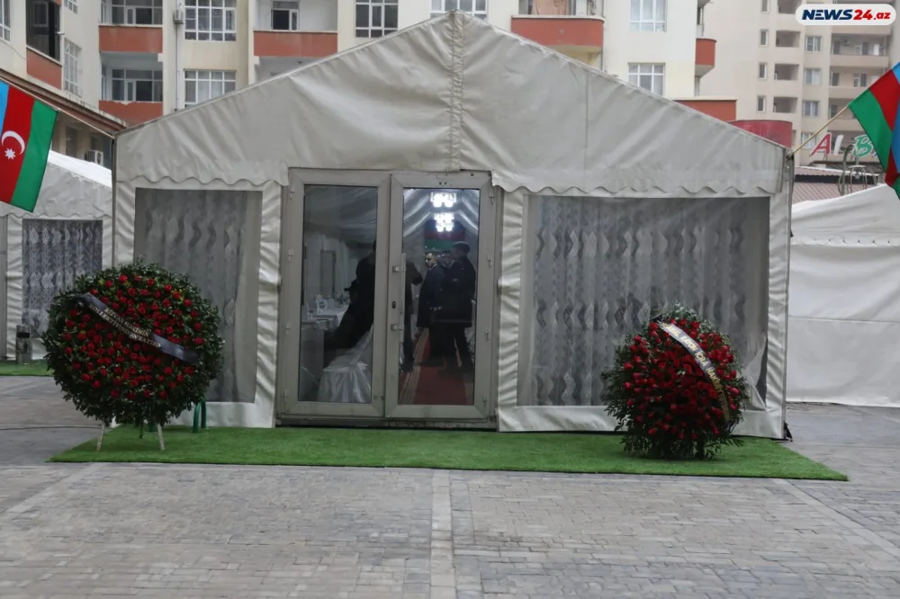 Orxan Əsgərovla vida mərasimi keçirilir - -FOTO