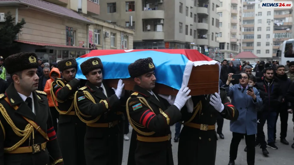 Şəhid Orxan Əsgərovun cənazəsi evinə gətirildi - Fotolar