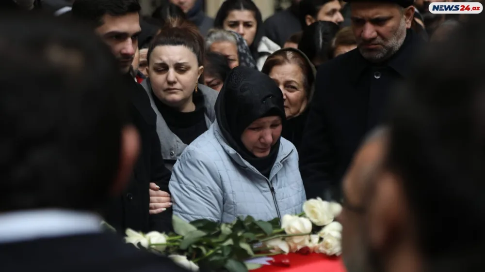 Şəhid Orxan Əsgərovun cənazəsi evinə gətirildi - Fotolar