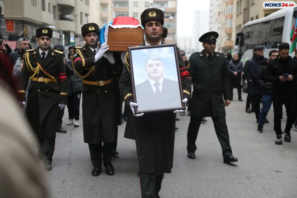 Şəhid Orxan Əsgərovun vida mərasimdən ürəkparçalayan GÖRÜNTÜLƏR