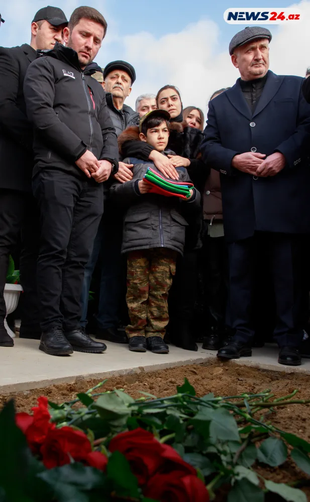 Şəhid Orxan Əsgərov ikinci Şəhidlər xiyabanında dəfn edildi - FOTOLAR - YENİLƏNDİ