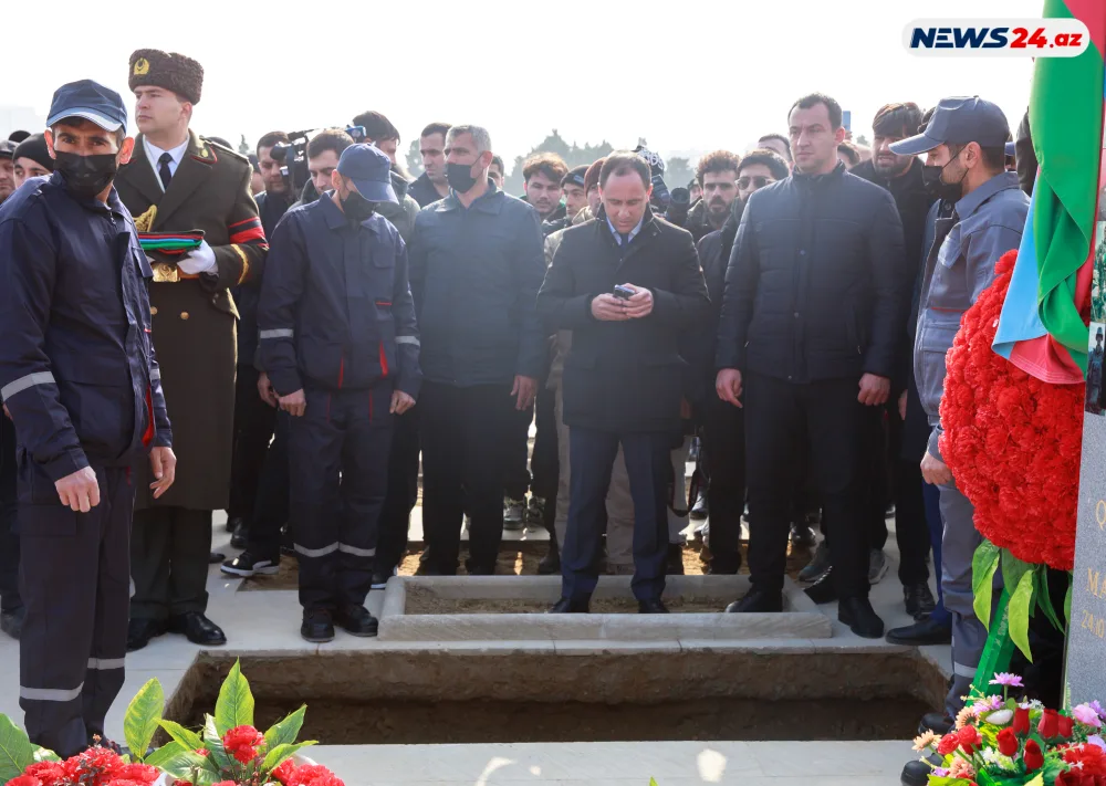 Şəhid Orxan Əsgərov ikinci Şəhidlər xiyabanında dəfn edildi - FOTOLAR - YENİLƏNDİ