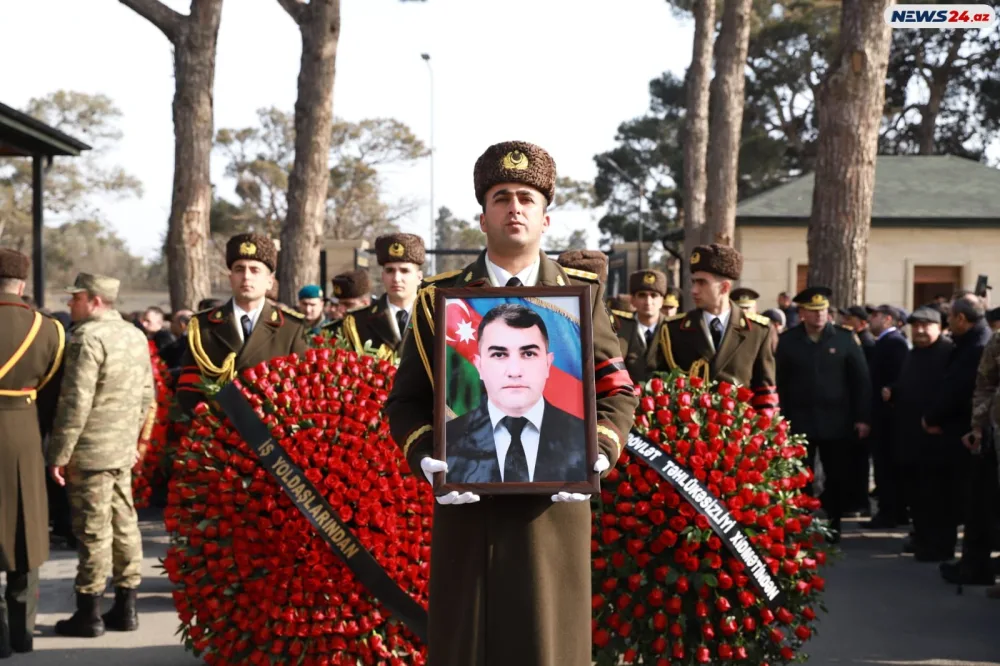 Şəhid Orxan Əsgərov torpağa tapşırıldı