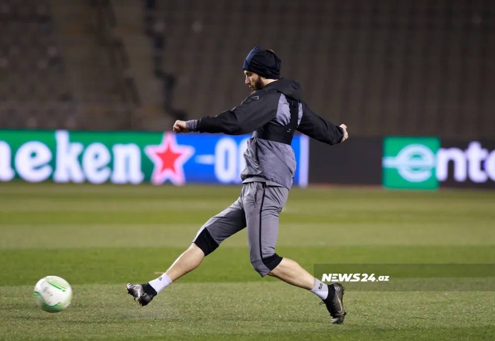 “Qarabağ”ın “Gent”lə oyundan öncəki açıq məşqi - FOTOLAR