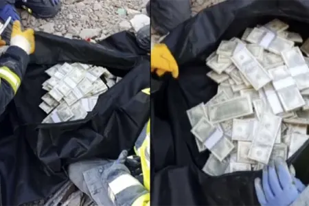 Dağıntılar altından 2 milyon dollar tapıldı - Video