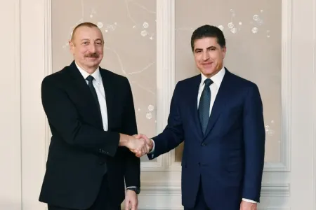 İlham Əliyev Neçirvan Bərzani ilə görüşdü - – FOTOLAR