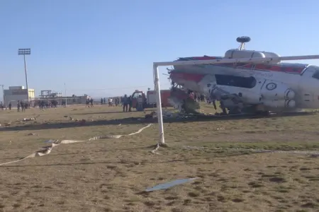 İranda naziri daşıyan helikopter qəzaya uğradı - FOTOLAR