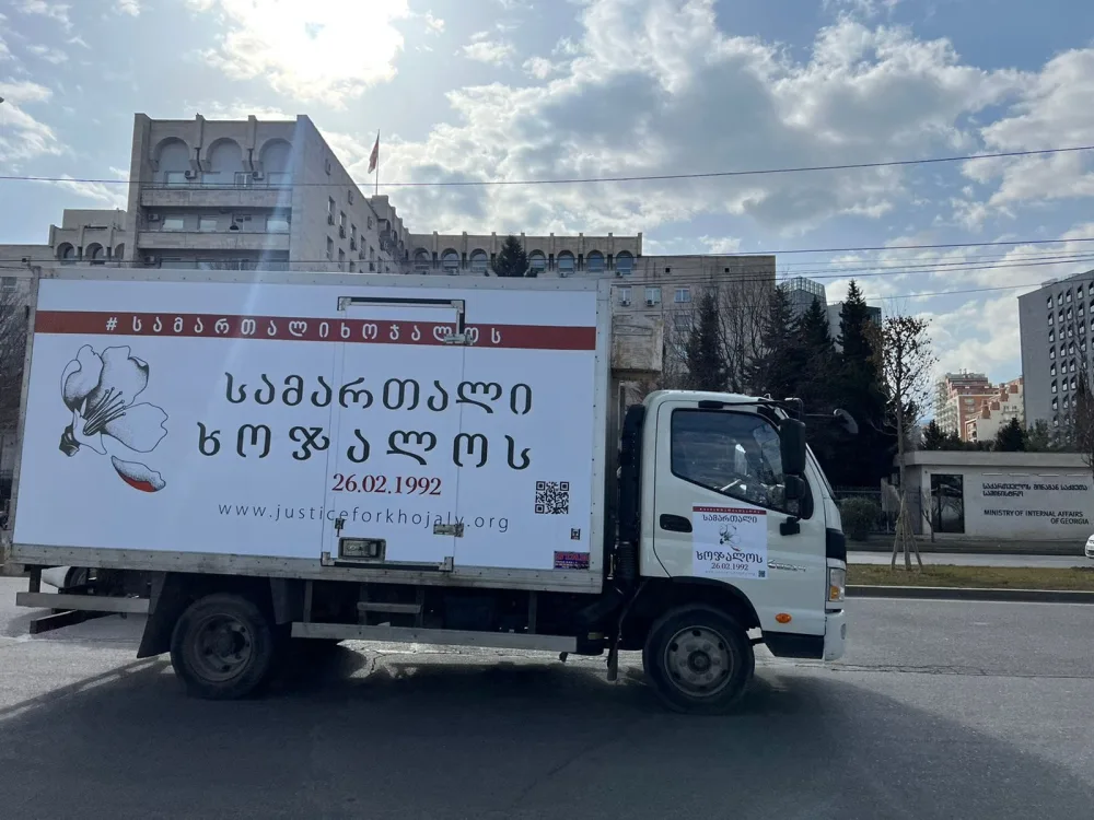 Tbilisidə Xocalı Soyqırımı ilə bağlı tanıtım aksiyası keçirilir - FOTO