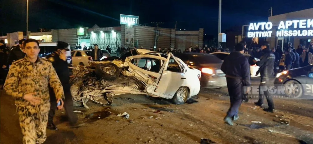 Bakıda dəhşətli qəza: ölən və yaralananlar var - FOTO