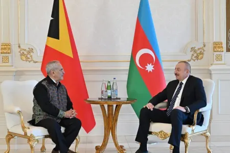 İlham Əliyev Timor-Lestenin Prezidenti ilə görüşüb