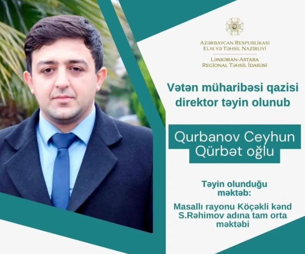 Vətən müharibəsi qazisi və iştirakçısı direktor təyin olundu