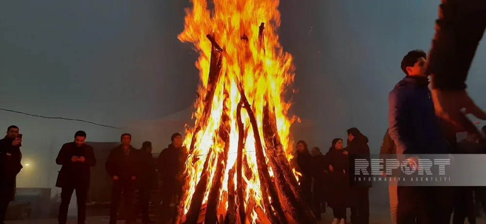 Şuşada Novruz tonqalı qalanıb - FOTO